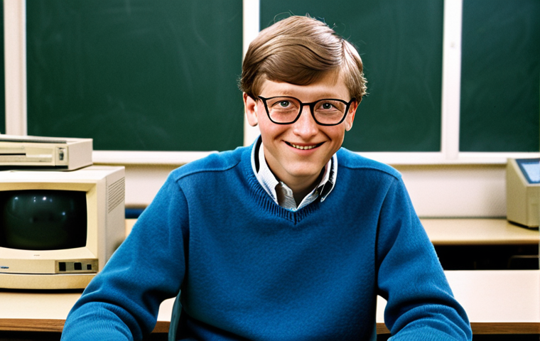 빌 게이츠 창업 이야기 - Early Days - The Student**

"A young Bill Gates, depicted as a bright and enthusiastic student in th...