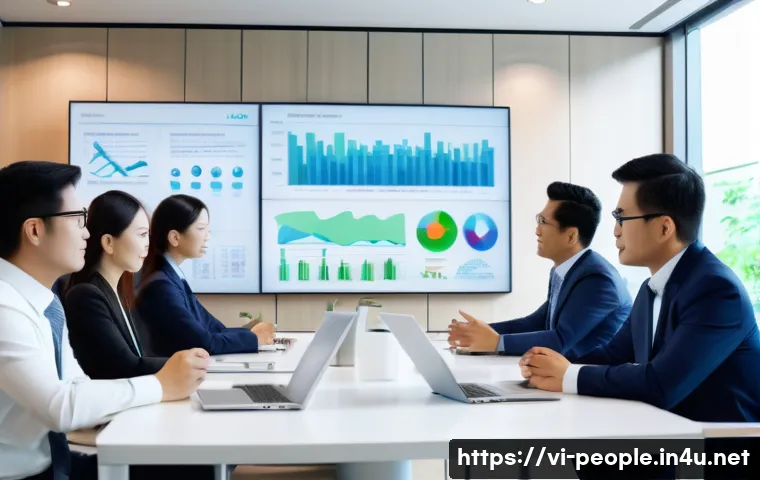 세르지오 마르키오니 자동차 산업 혁신 - A modern corporate office scene showing a diverse group of Vietnamese automotive executives in a sle...